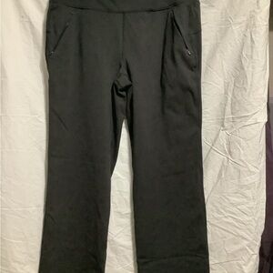 Spyder Black Athletic fleece line wide leg Pants XL women’s with zipper pockets